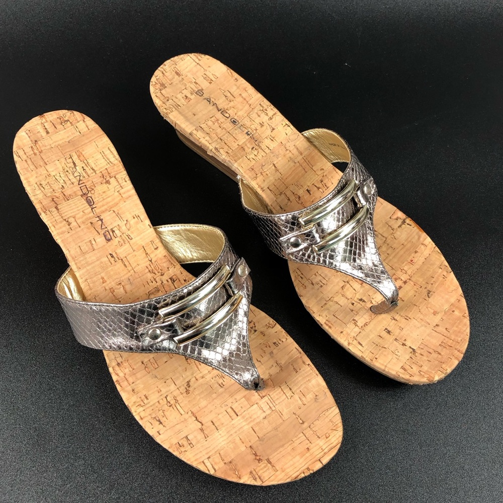 Bandolino Beheard Women’s Thong Wedge Sandals Size 8M